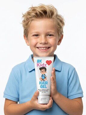 BK Kidz Boys Hair Gel - 7oz Strong Hold Styling Gel for Toddlers - Alcohol Free